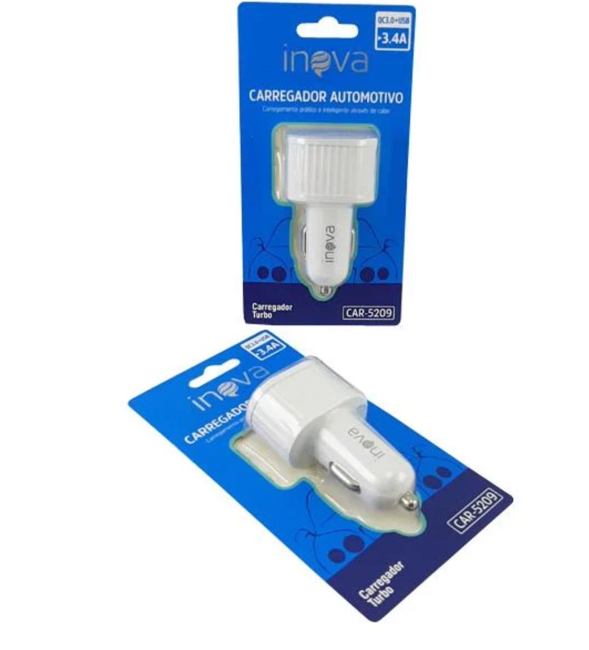 carregador automotivo veicular 3.4A inova CAR-5209