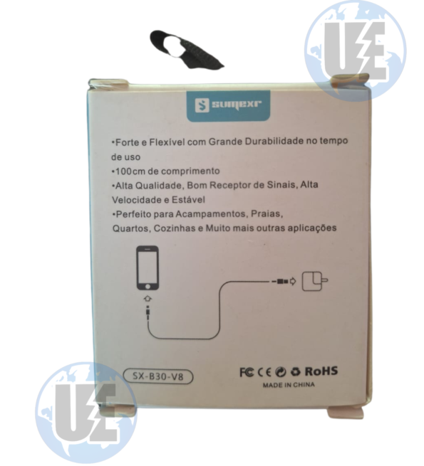 Cabo para Carregar Micro SD 2.4A Sumexr 1 Metro