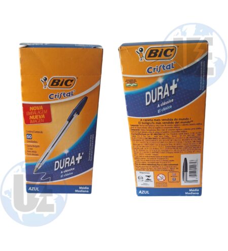 caixa de canetas bic cristal 50 unidades